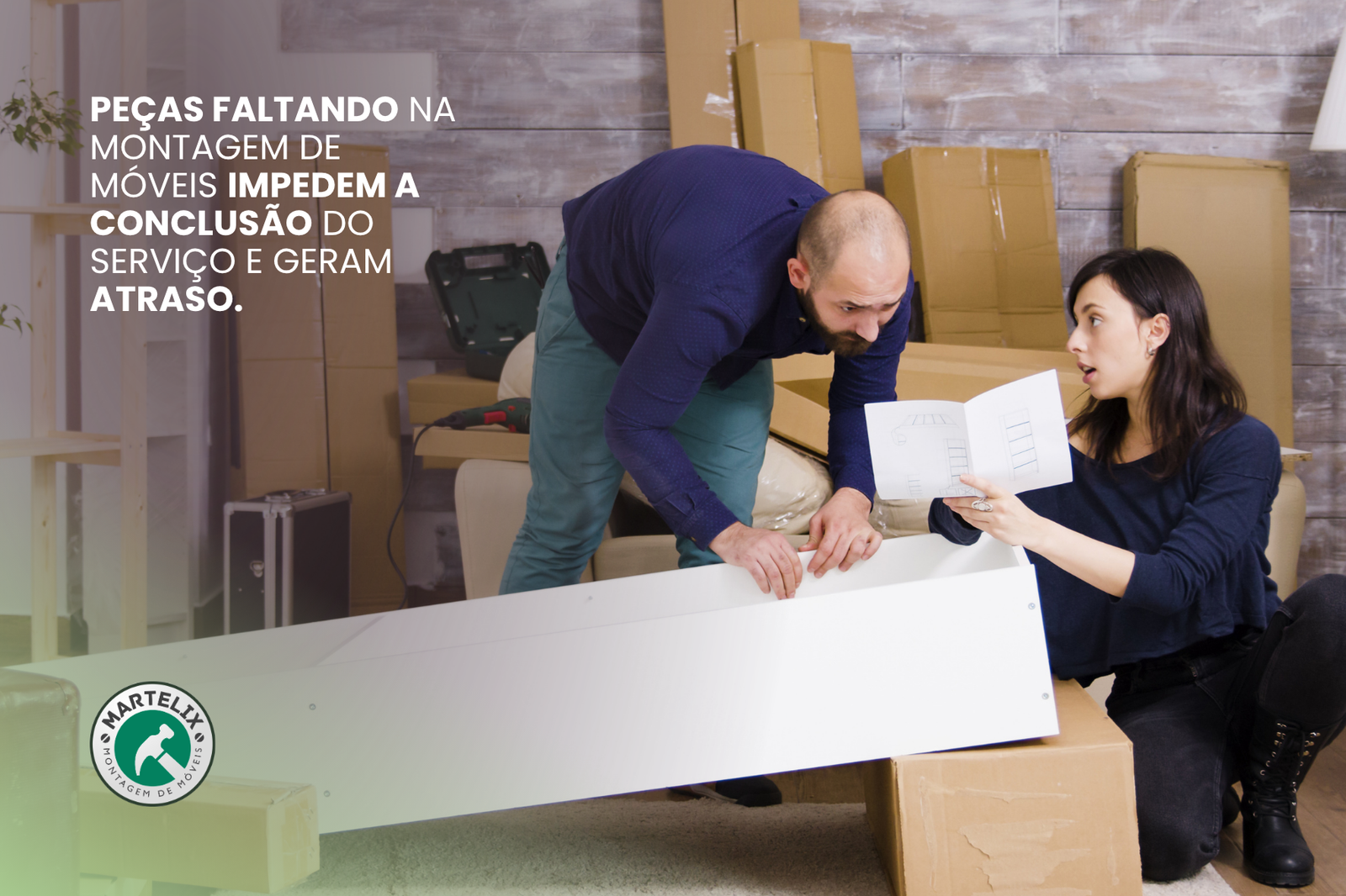 peças faltando na montagem de móveis