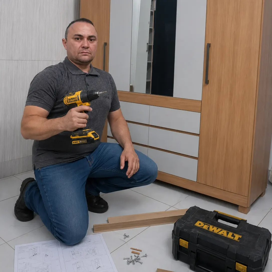 Foto de Jan Souza, montador de móveis profissional